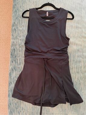 FP Movement by Free People Black Sleeveless Active Romper